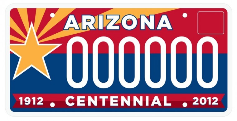 State Centennial License Plate